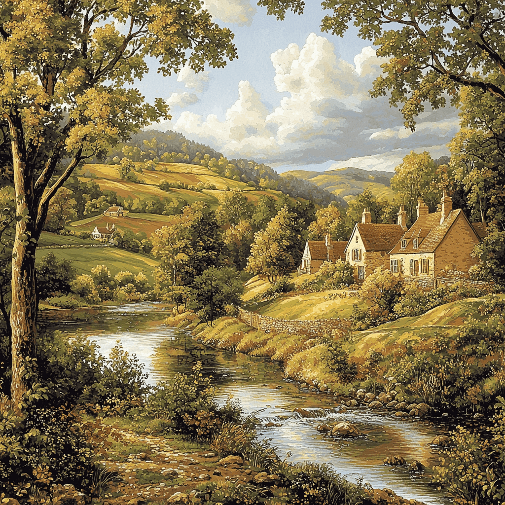 Gainsborough Inspired Timeless Historical Landscape - DIY Painting By Numbers Kit