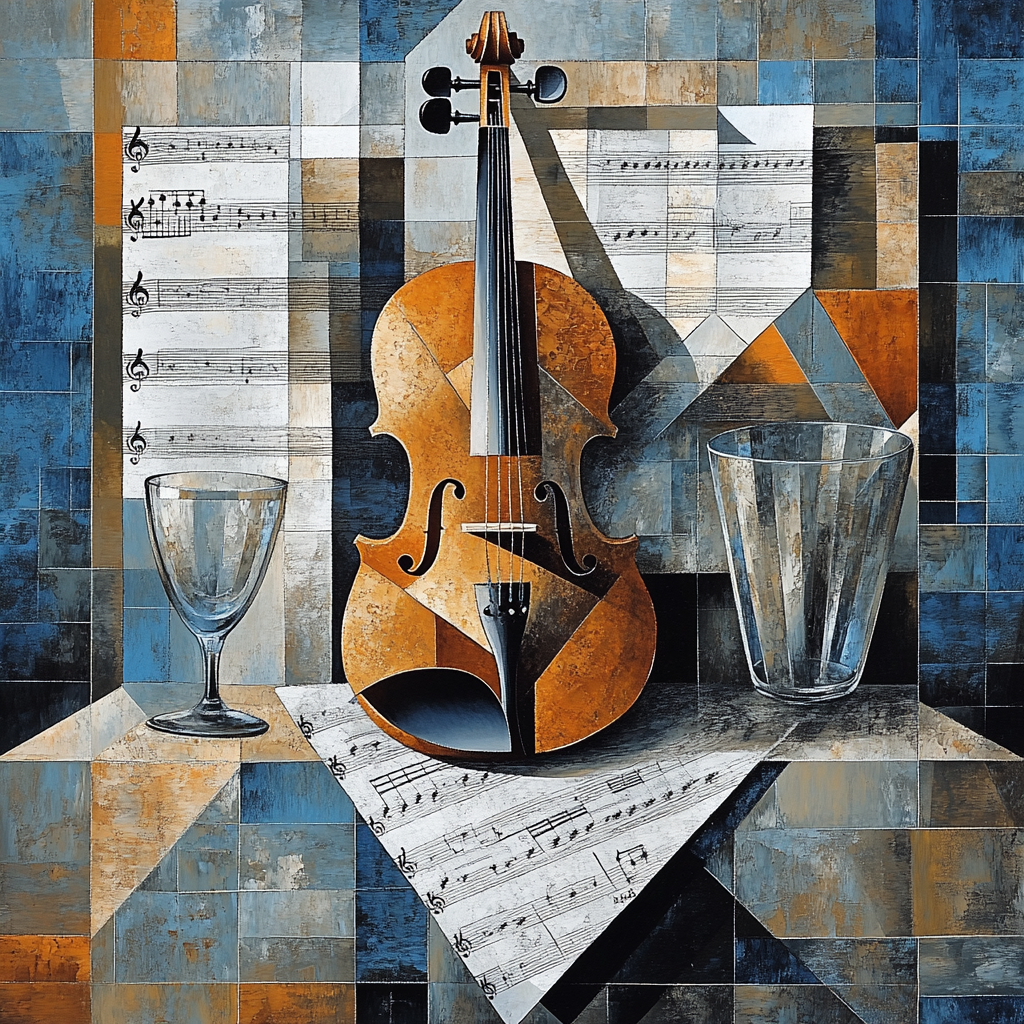 Georges Braque Inspired Still Life With Violin Paint by numbers art