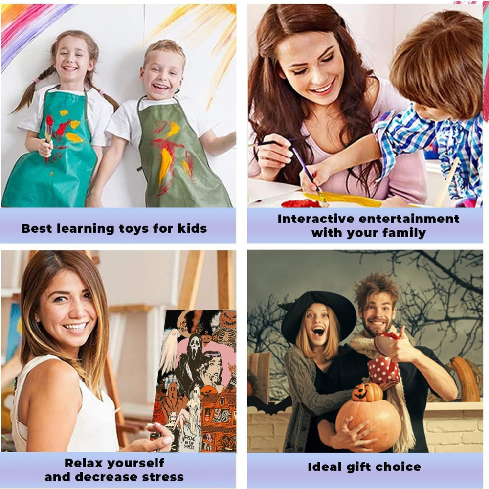 DIY Halloween Paint by Numbers for Adults