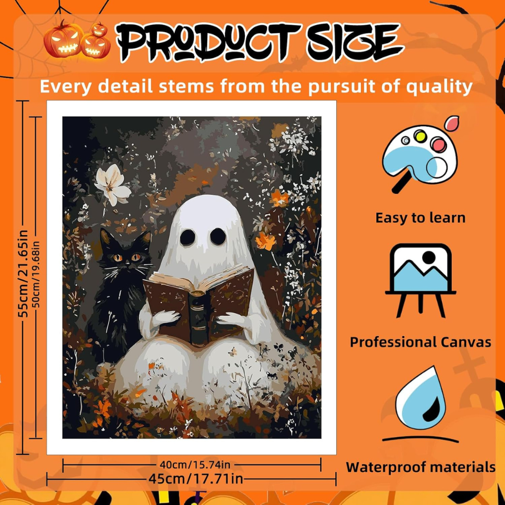Halloween Reading Companion Paint by Numbers Kit