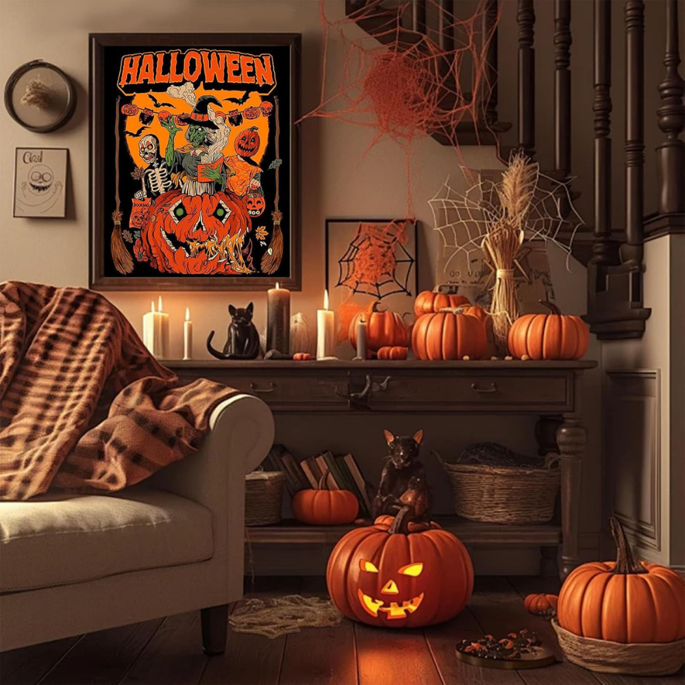 Halloween Pumpkin Paint By Numbers Kit For Adults