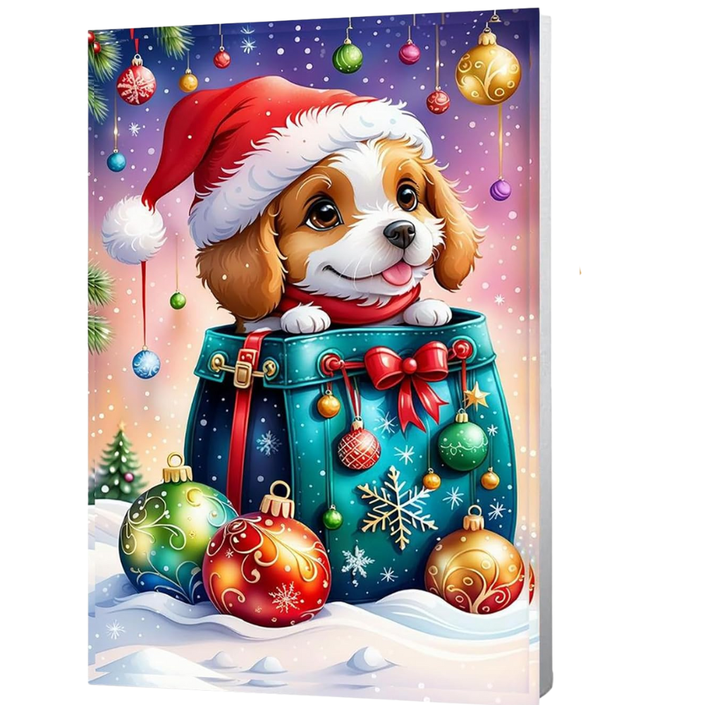 Christmas Paint by Numbers Kit with Frame and Easel