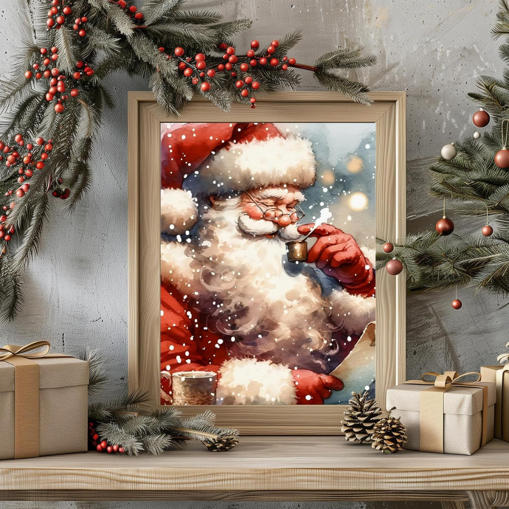 Christmas Paint by Numbers DIY Canvas Kit 