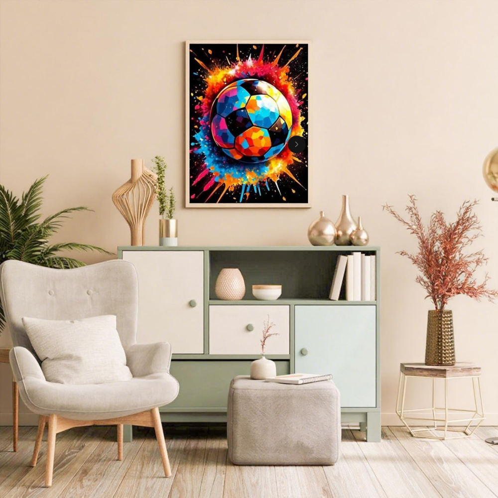DIY Acrylic Paint by Numbers Kit FIFA2026 Soccer Theme Canvas Painting for Adults