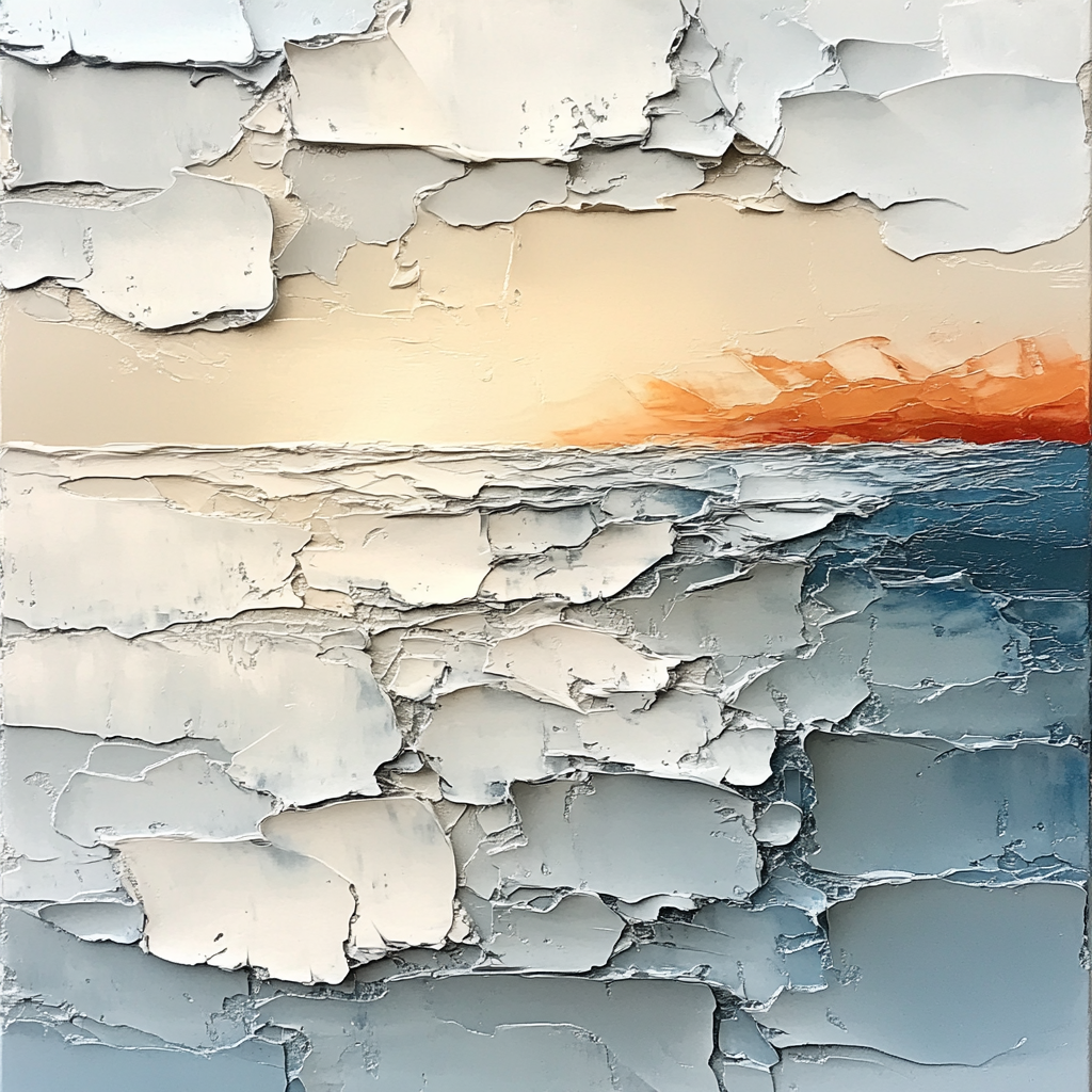 Jean-Paul Riopelle Inspired Mosaic Arctic Horizon DIY paint by numbers