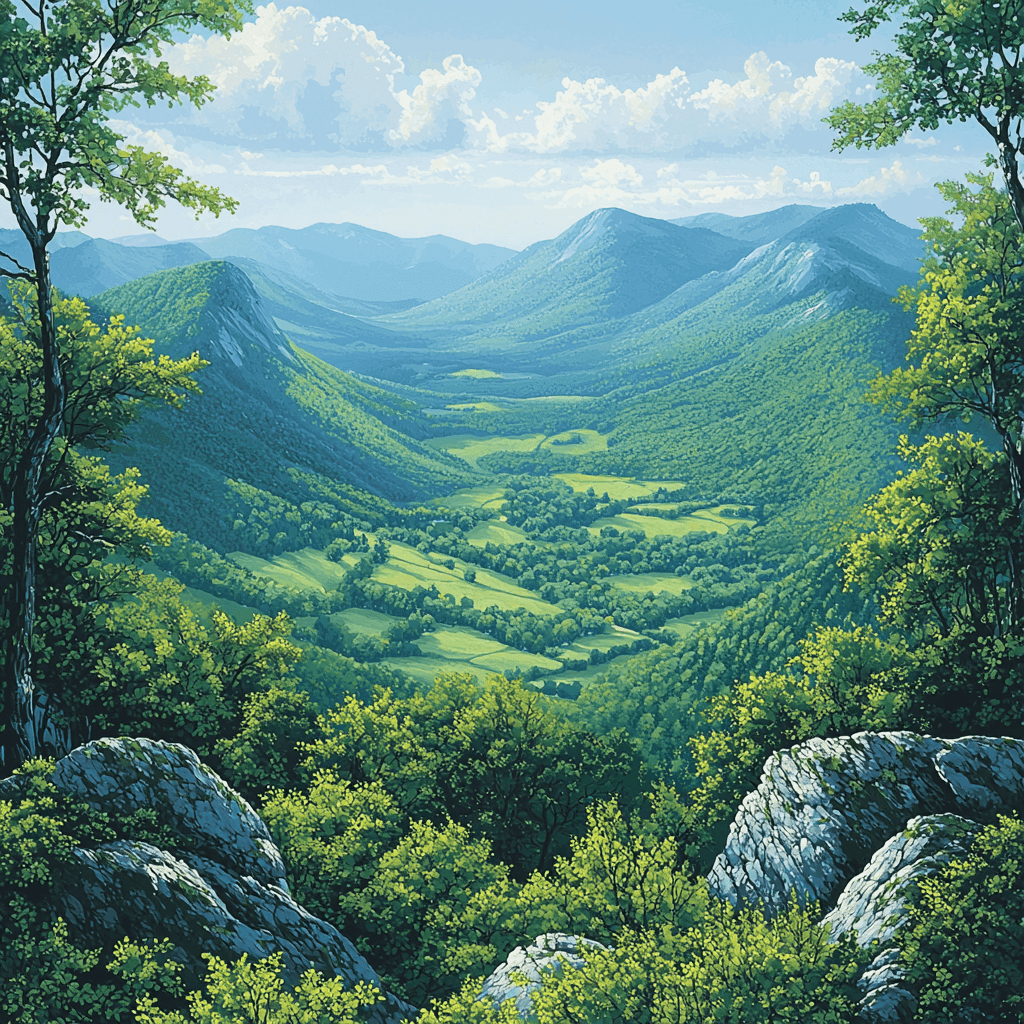 Thomas Cole Inspired Majestic Mountains And Valleys Paint By Numbers Kits