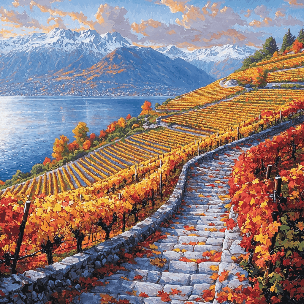 Lavaux Vineyards - Switzerland Paint By Numbers Kits