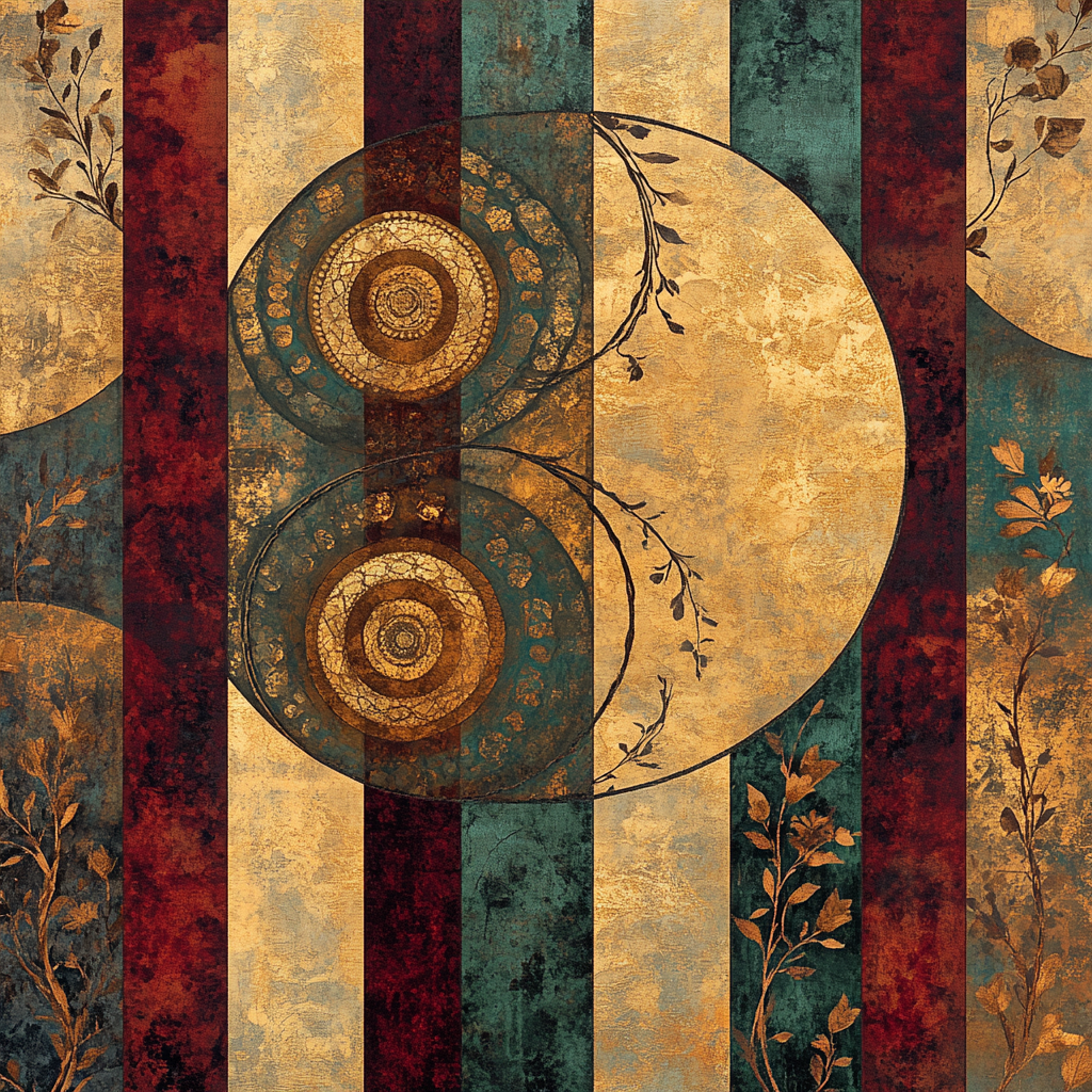 Gustav Klimt Inspired Eternal Tapestry Of Time paint by color