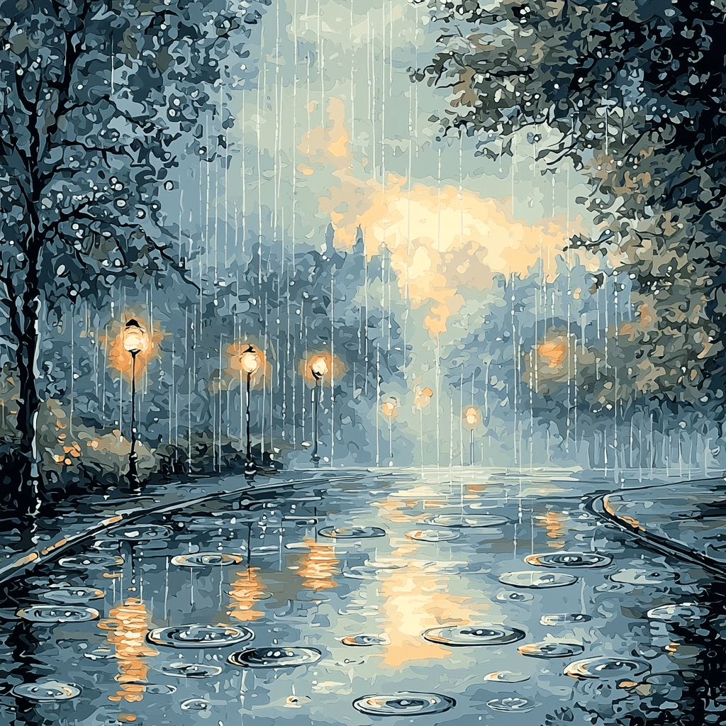 Klimt Inspired Rainy Day Reflections - DIY Painting By Numbers Kit