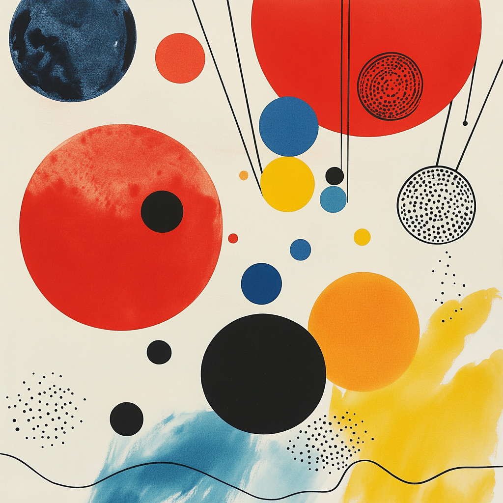 Joan Miro Inspired Playful Planets Numbered painting kits