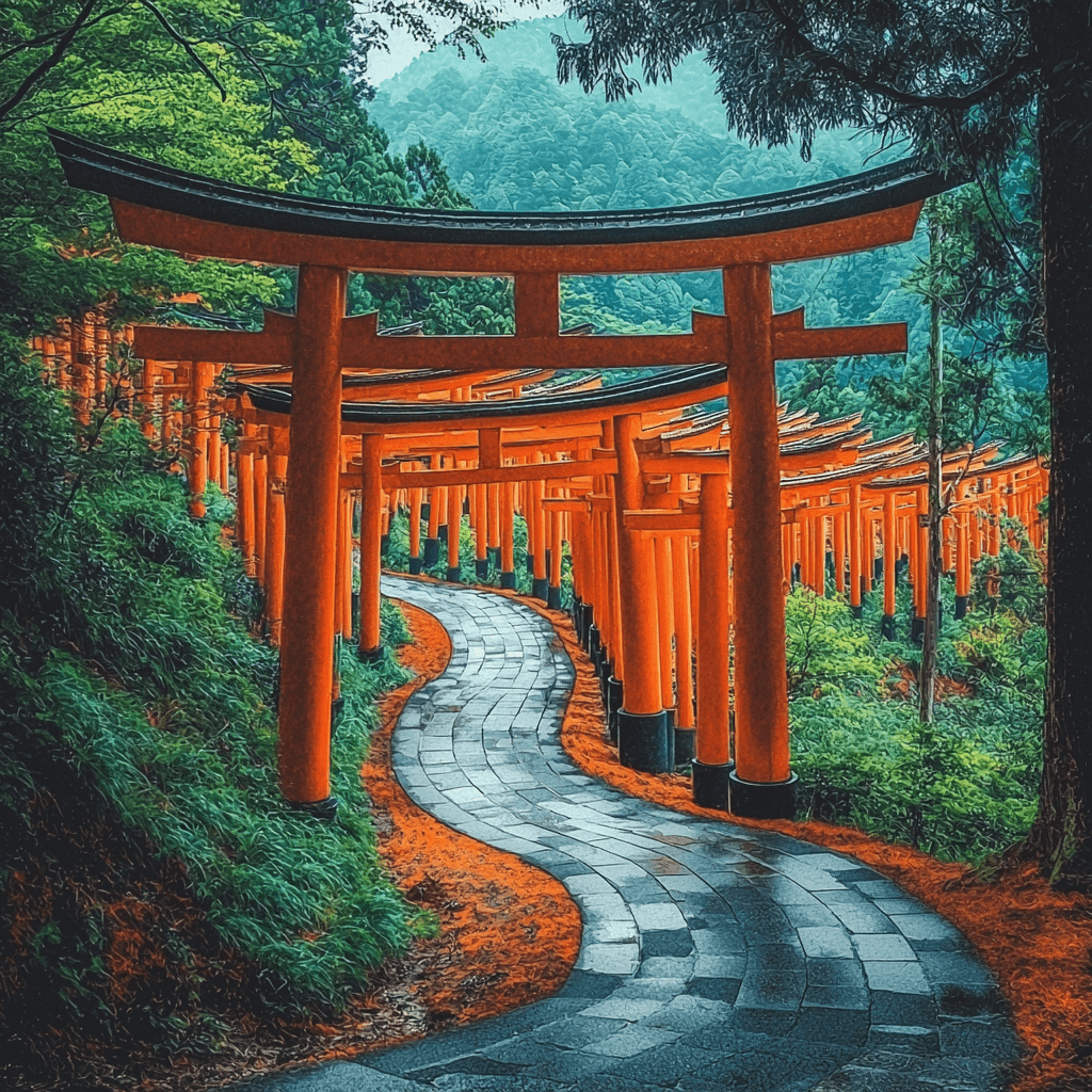 Torii Gates At Fushimi Inari Paint By Color