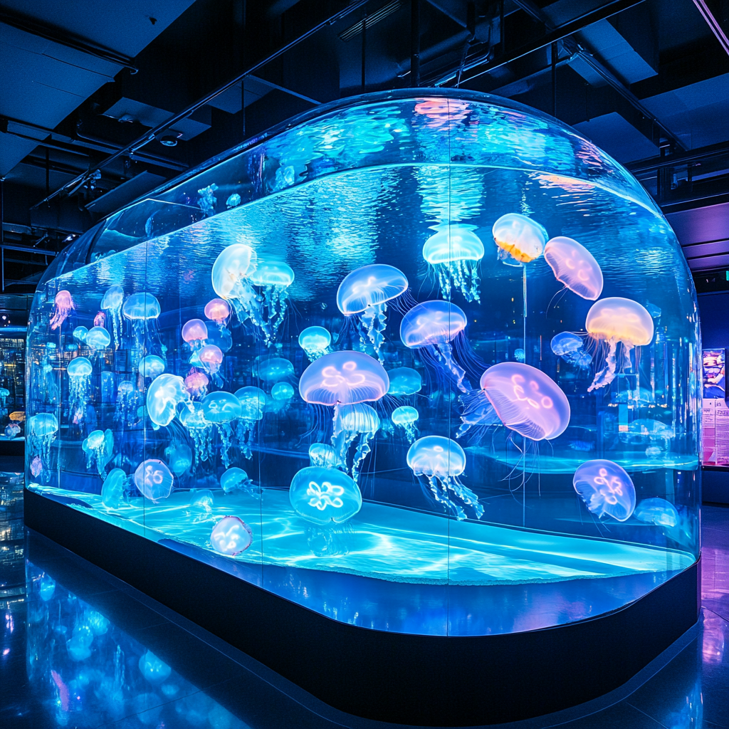 Jellyfish Dome At City Aquarium Tokyo Japan DIY paint by numbers