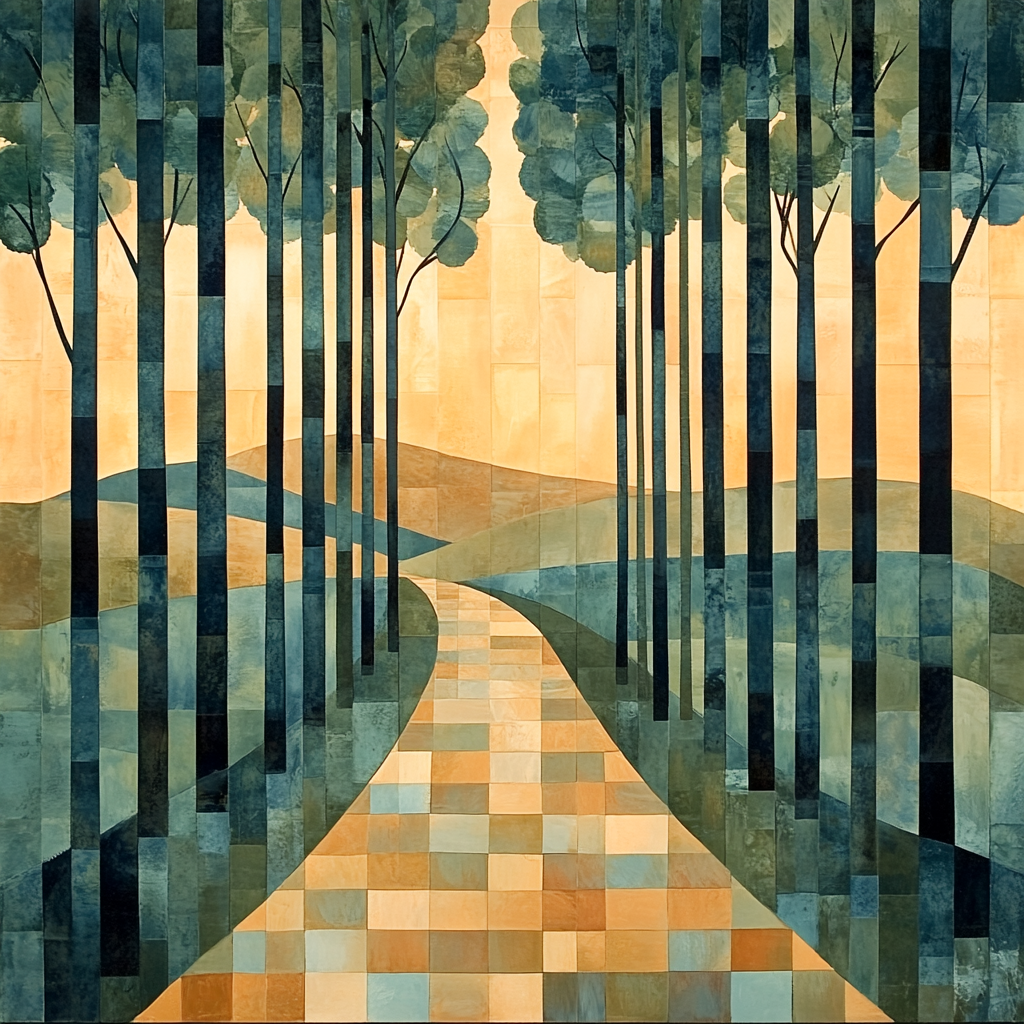 Paul Cézanne Inspired Orchard Of Planes Numbered painting kits