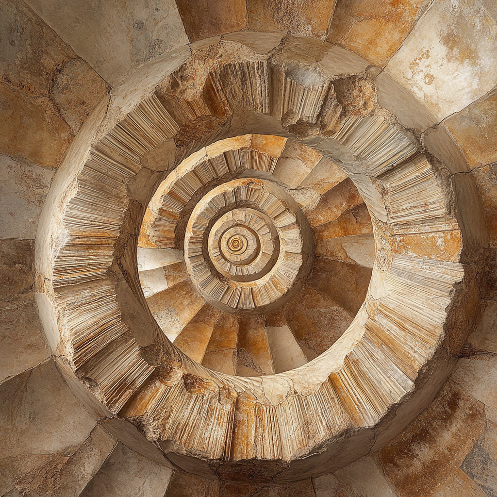 Michelangelo Inspired Fossil Dome Number painting