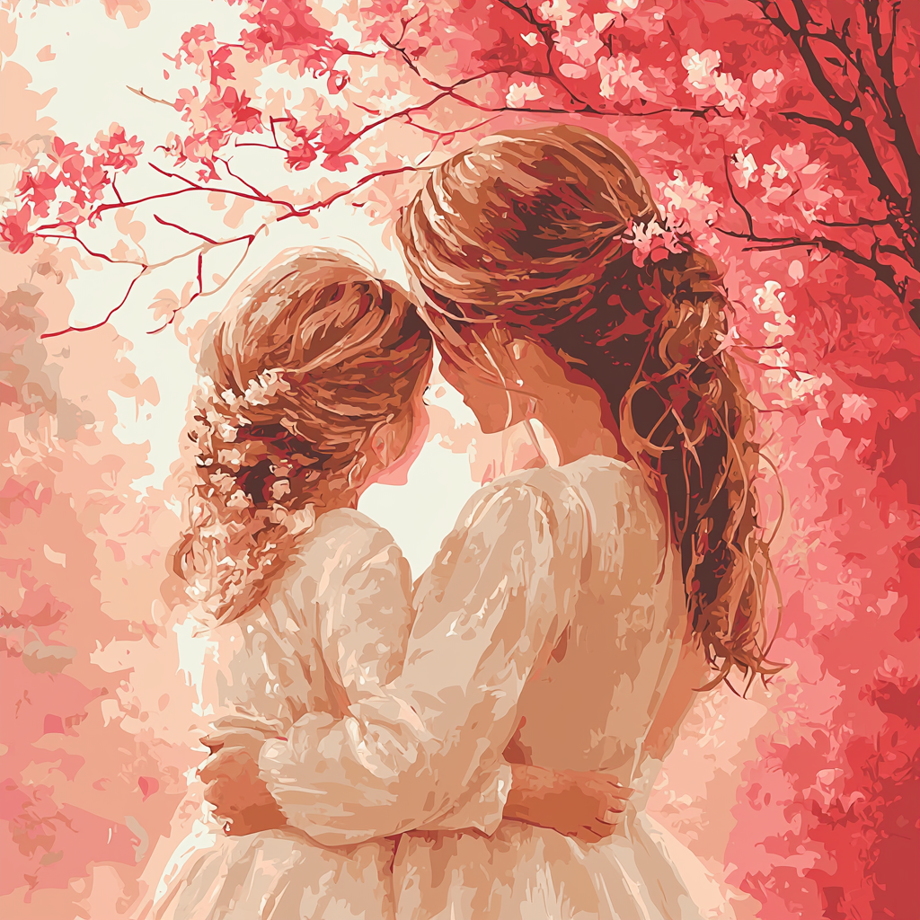 A Hug From The Heart Painting Number Kit