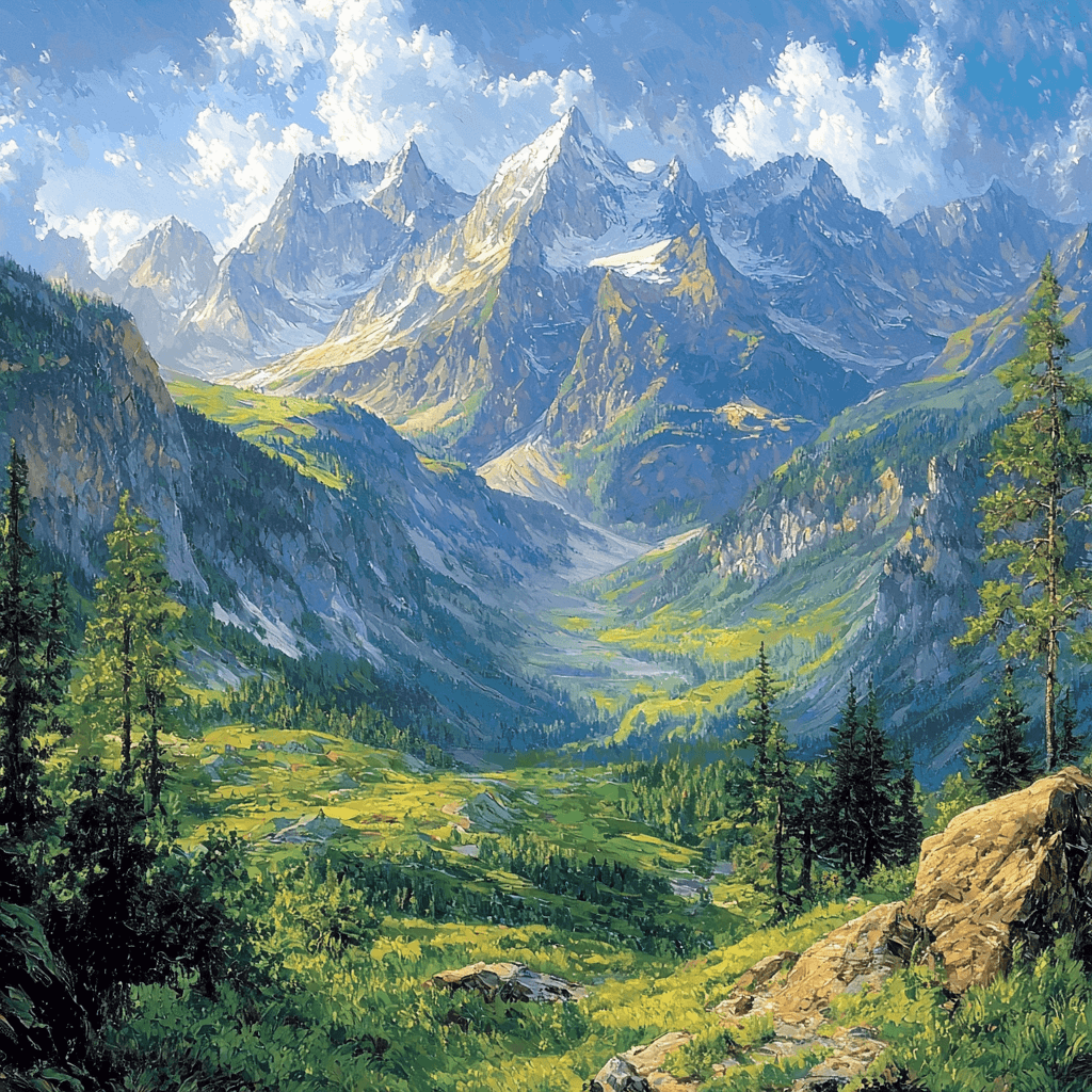 Albert Bierstadt Inspired Lush Wilderness Paint By Numbers Art
