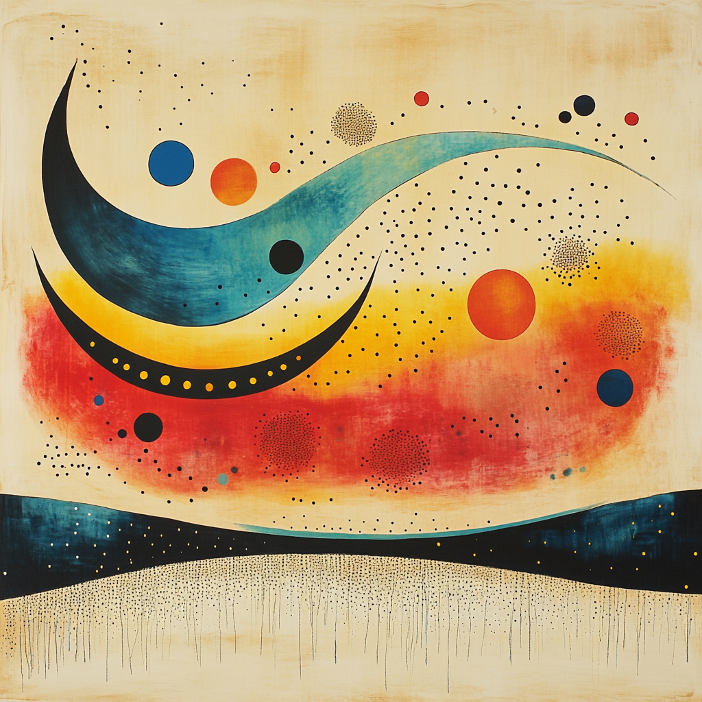 Joan Miró Inspired Celestial Choreography paint by number