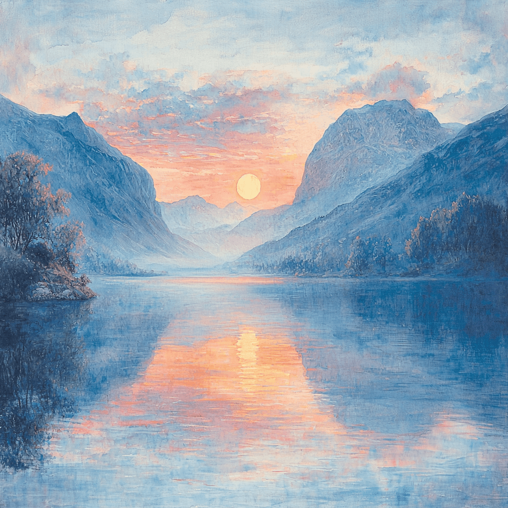 J.M.W. Turner Inspired Dreamy Watercolor Sunset - DIY Painting By Numbers Kit