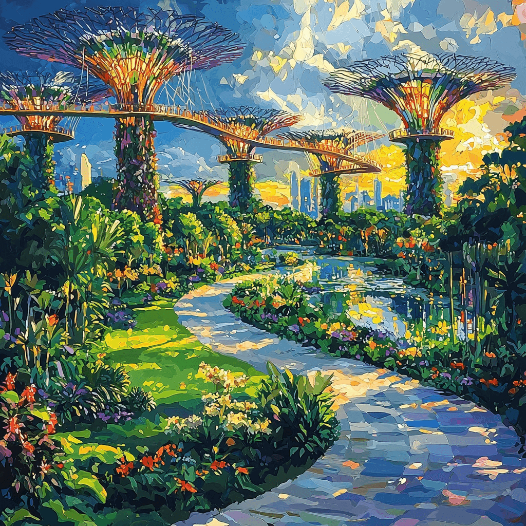 Gardens By The Bay - Singapore Numbered Painting Kits