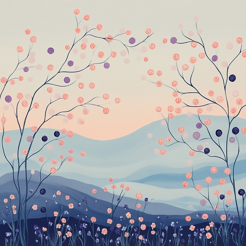 Hiroshige Inspired Celestial Plum Breeze DIY paint by numbers