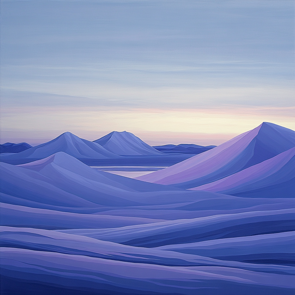 Lawren Harris Inspired Luminescent Arctic Ridge At Dawn DIY paint by numbers