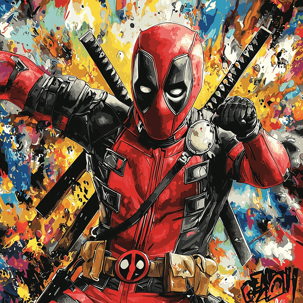 Ryan Reynolds: The Charismatic Deadpool Of Laughter Painting Number Kit