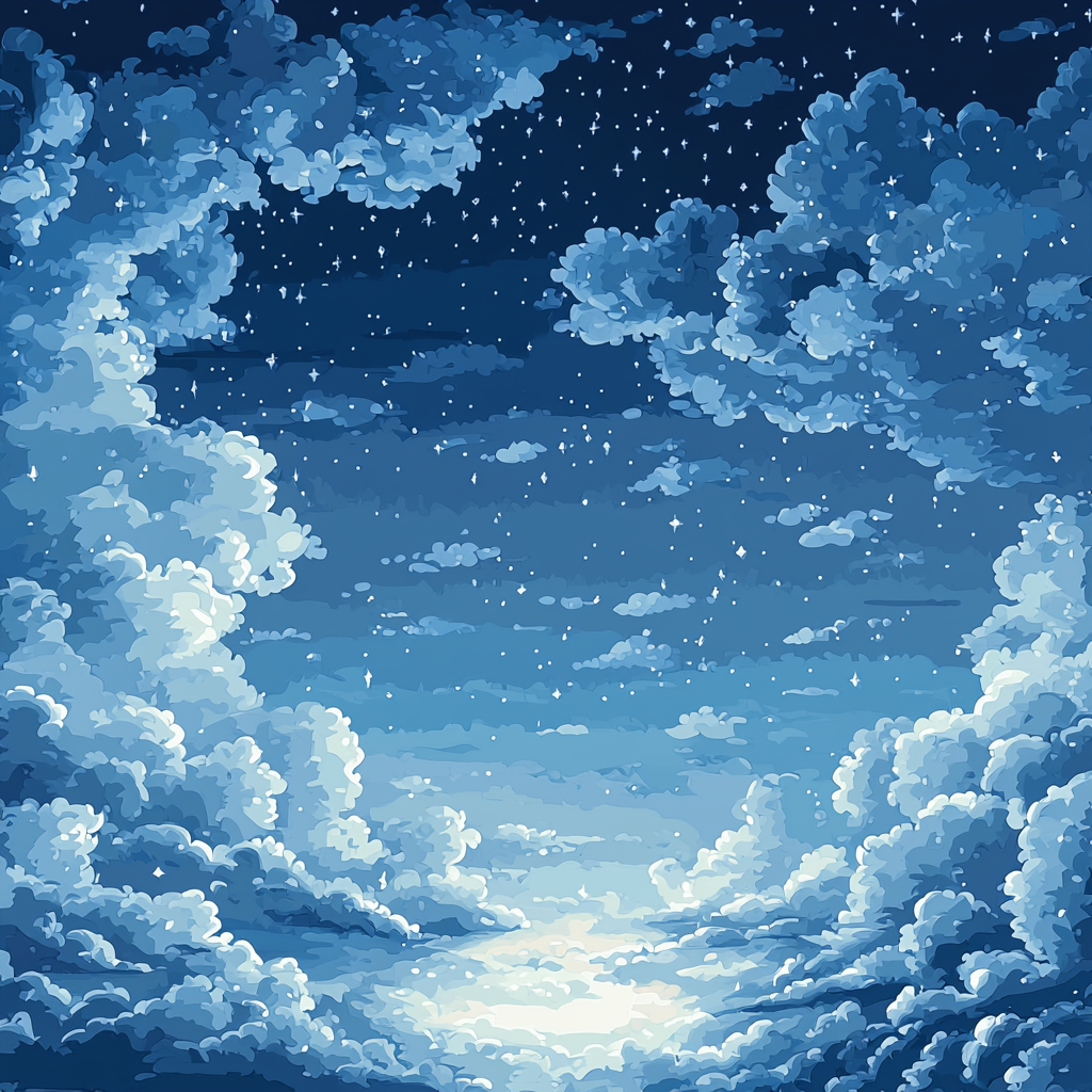 Zhao Mengfu Inspired Tranquil Nights Under The Stars DIY Paint By Numbers