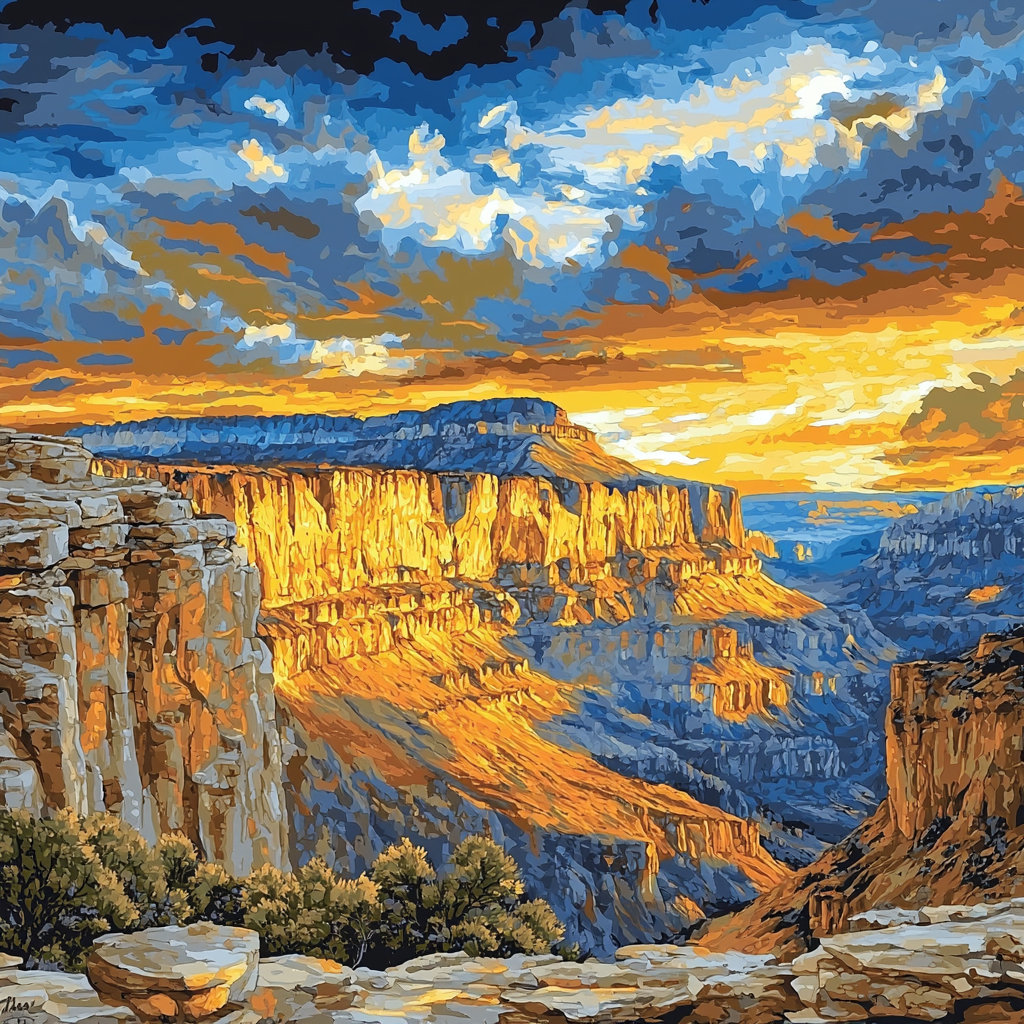 Michelangelo Inspired Majestic Resonance Number Painting