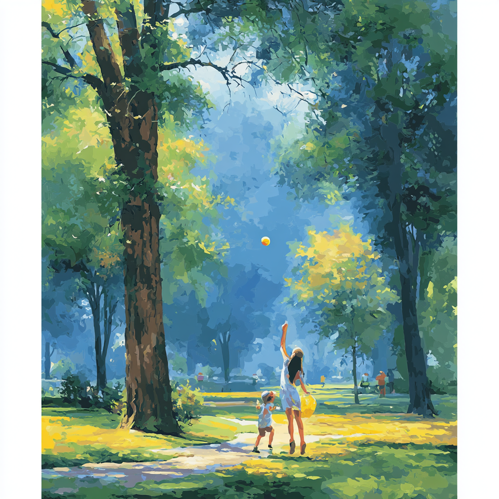 Family Bonding In The Park DIY Paint By Numbers