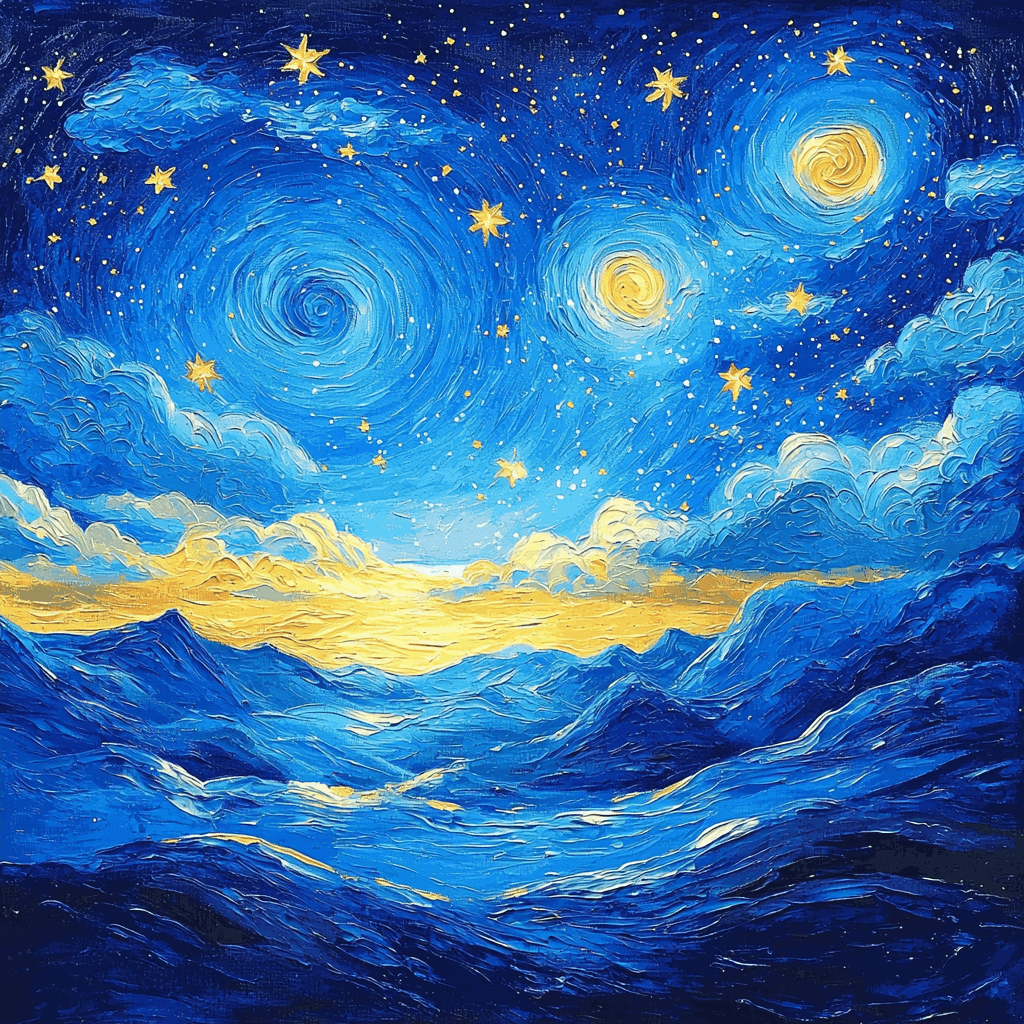 Van Gogh Inspired Ethereal Night Skies DIY Paint By Numbers