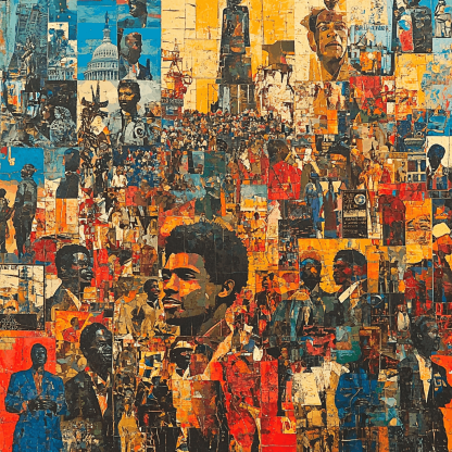 Romare Bearden Inspired Fusion Of Cultures DIY Paint By Numbers