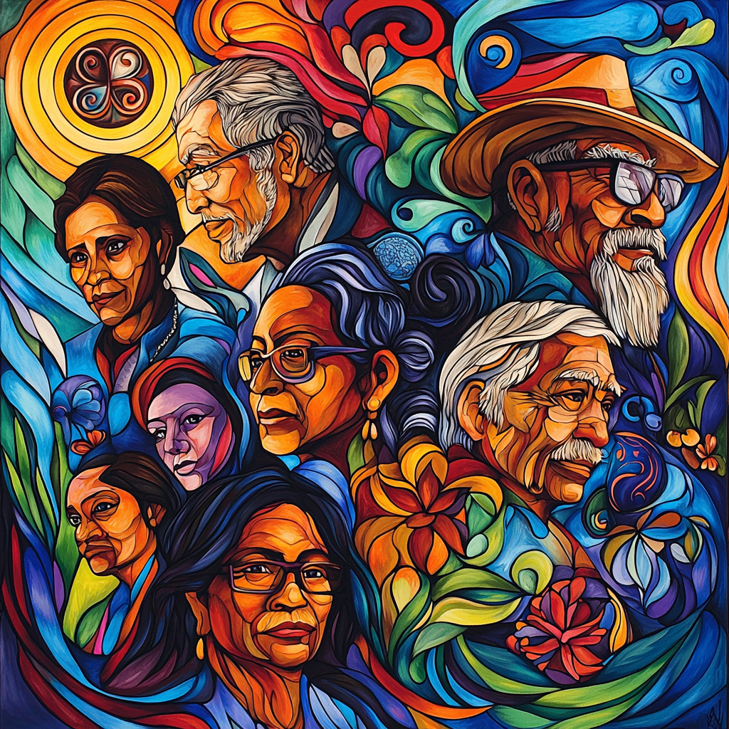 Diego Rivera Inspired Cultural Mosaic Harmony Paint By Numbers