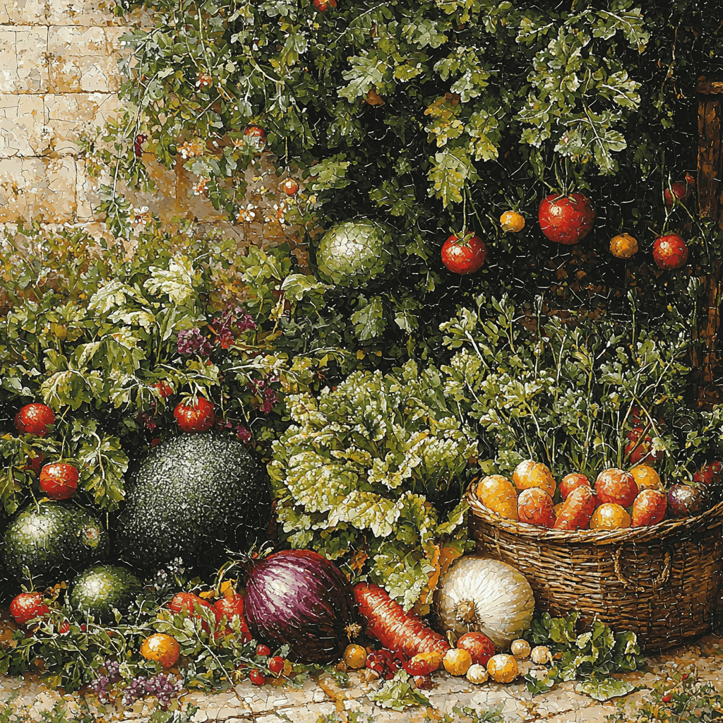 Pieter Bruegel The Elder Inspired Vintage Vegetable Garden Numbered Painting Kits