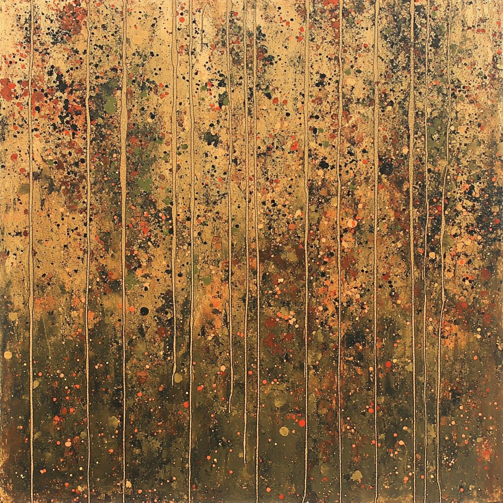 Jackson Pollock Inspired Autumn Web Of Drips Numbered painting kits
