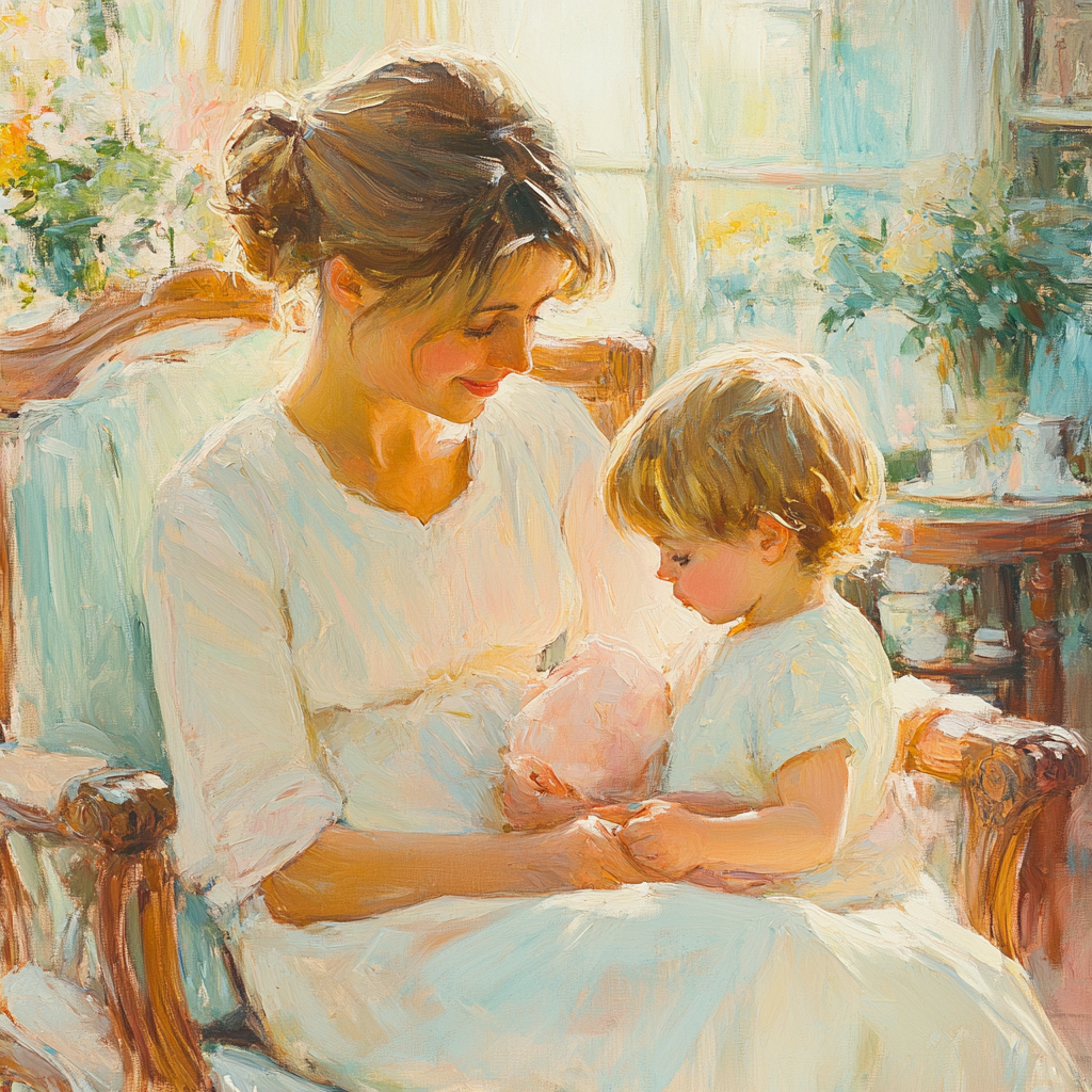 Mary Cassatt Inspired Mothers And Children painting number kit