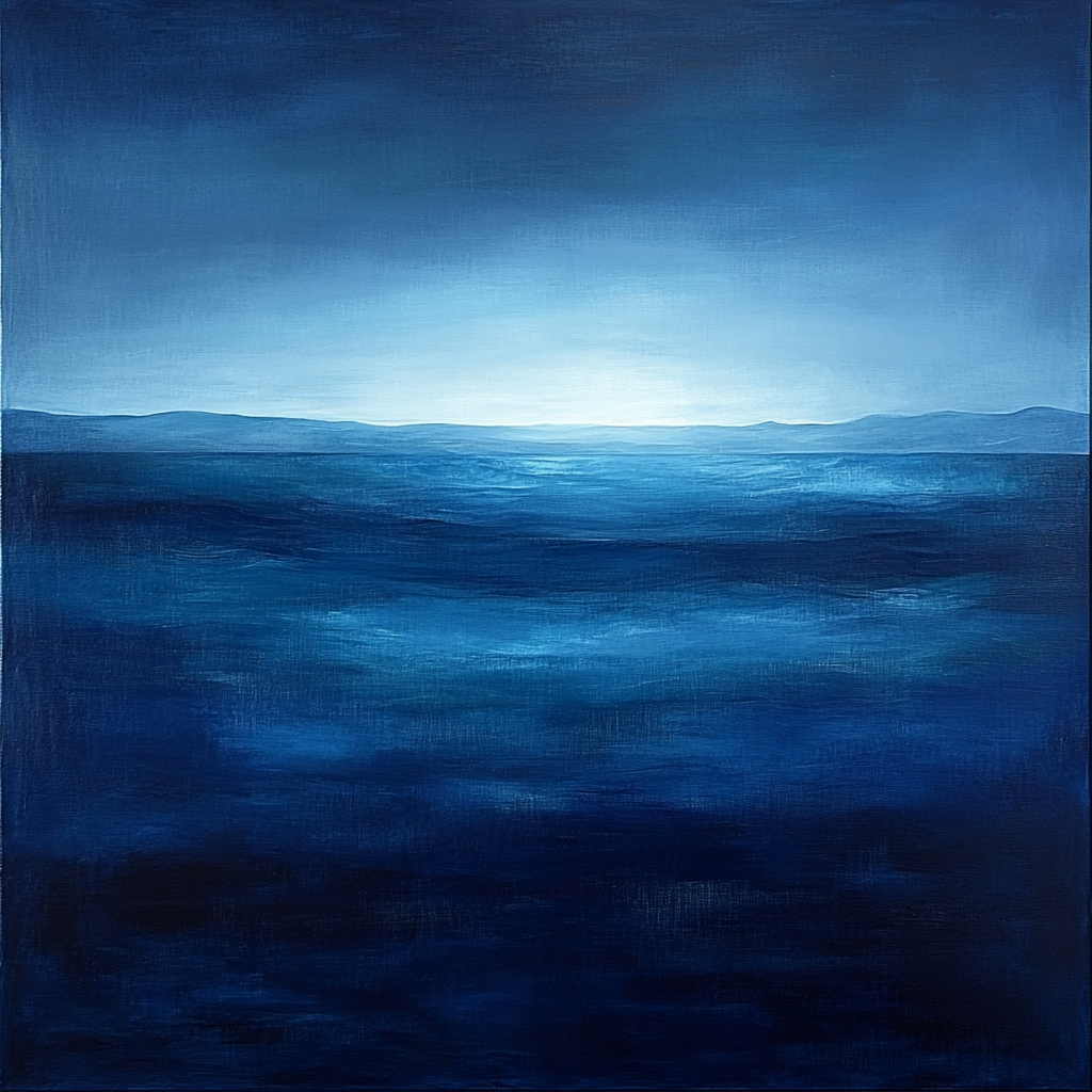 Mark Rothko Inspired Oceanic Midnight painting number kit