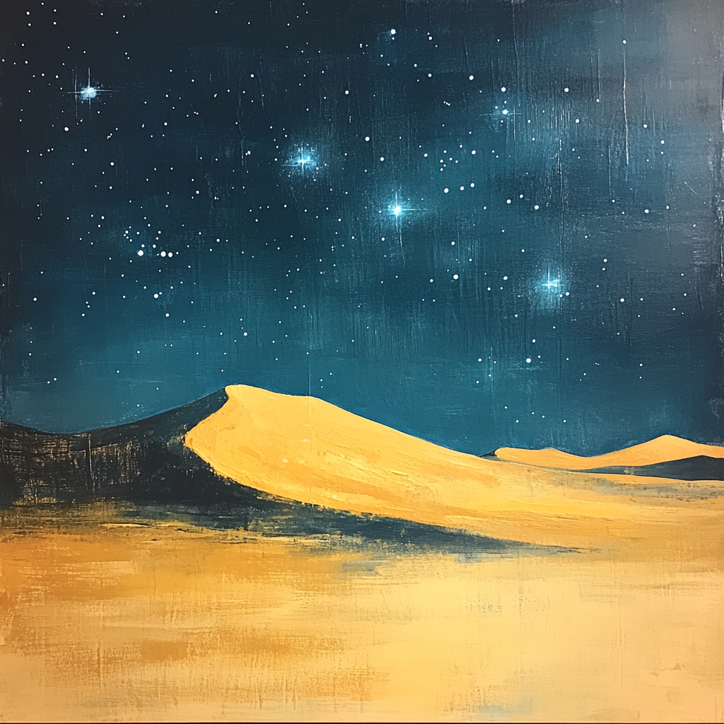 Edgar Degas Inspired Desert Starfield DIY paint by numbers
