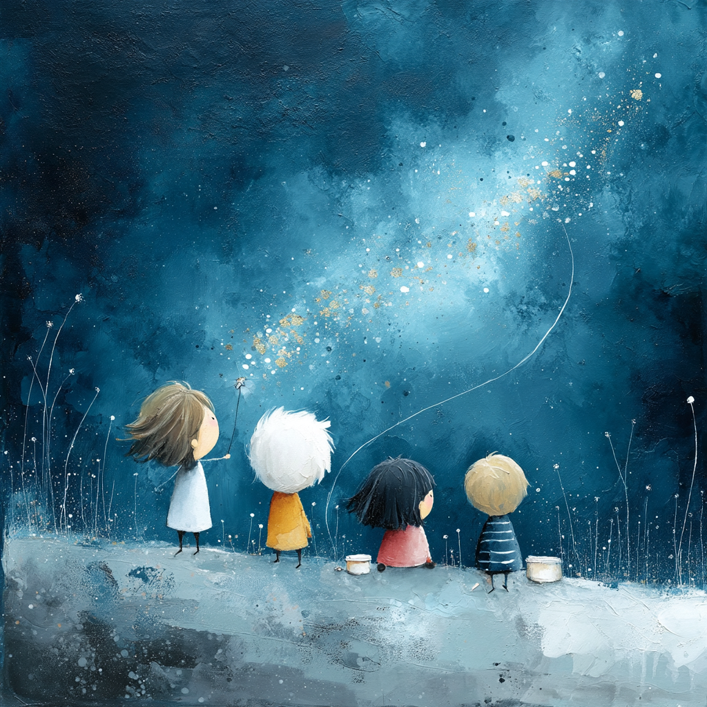 Mothers And Magical Stars Paint By Numbers Art