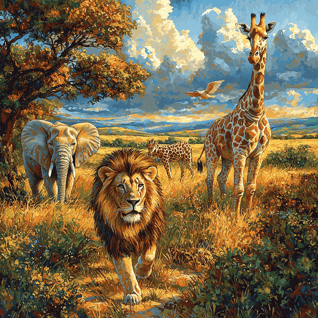Shepherd Inspired Majestic African Wildlife DIY Paint By Numbers