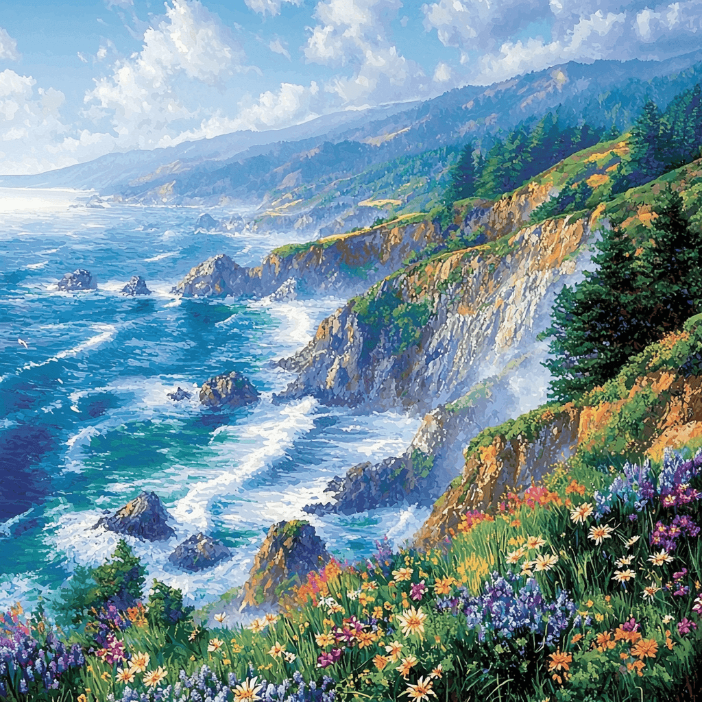Big Sur Coastline Painting By Numbers Kit
