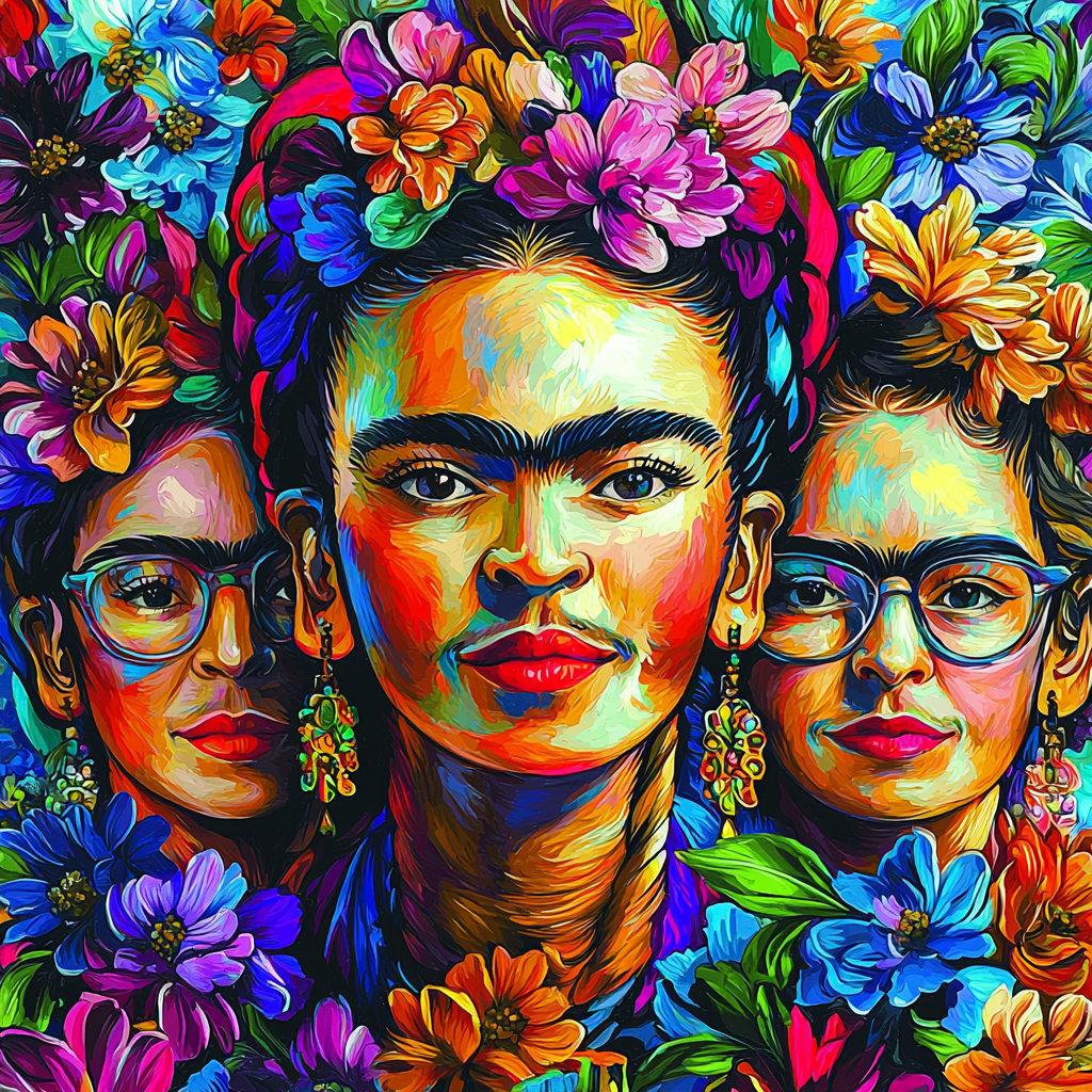 Frida Kahlo Inspired Frida's Fiesta Of Friends Painting Number Kit