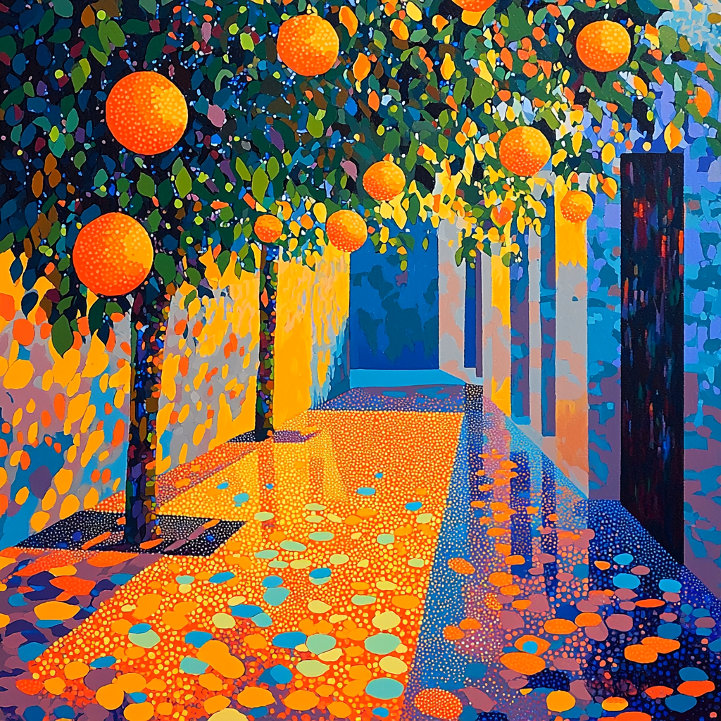 Georges Seurat Inspired Joyful Reflections Paint By Color