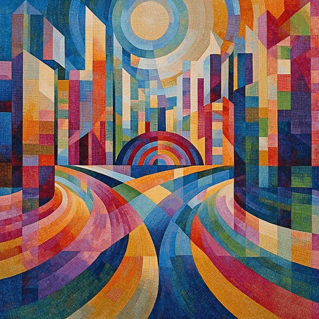 Robert Delaunay Inspired Metropolitan Mingle Paint By Color