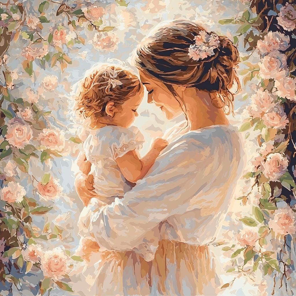 A Mother's Loving Embrace Paint By Numbers Kits