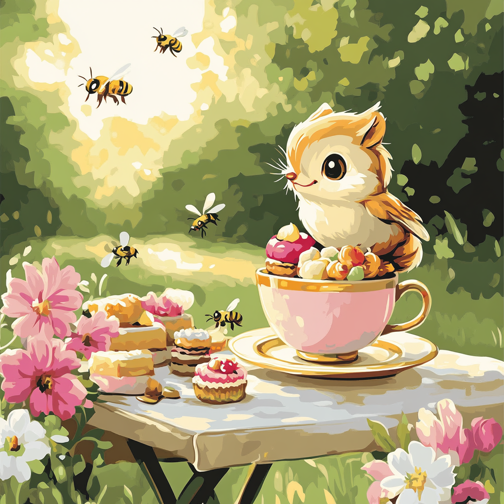 Chip Tea Party Moment Disney Inspired painting number kit