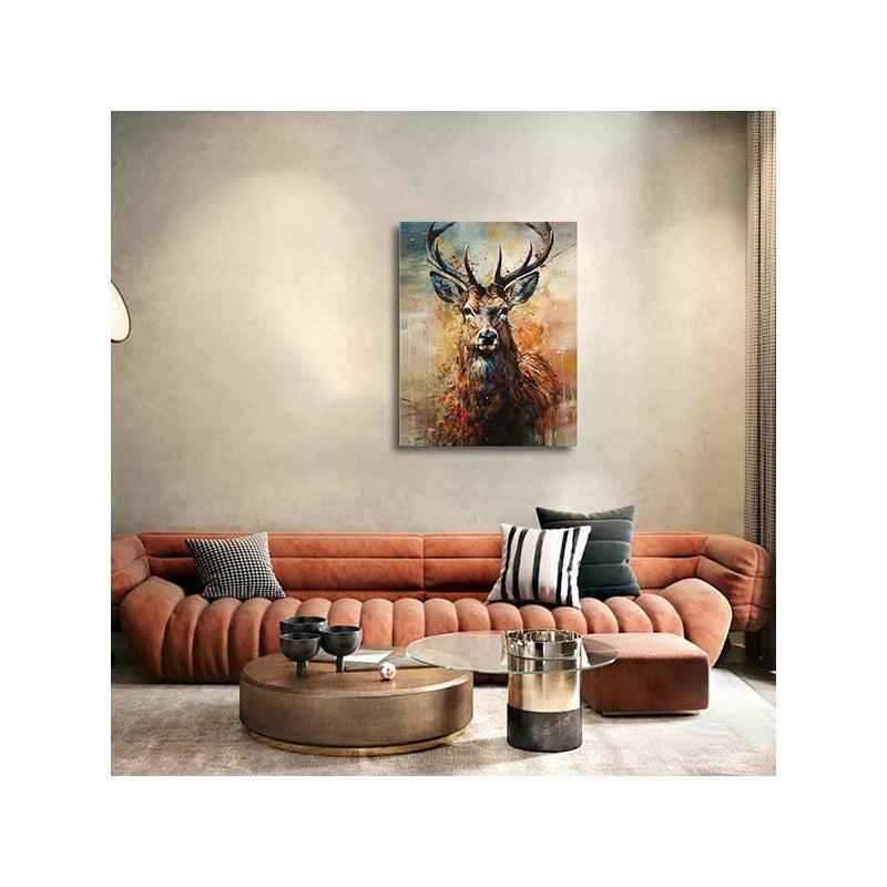 Framed Paint By Numbers Kit Easy Crafts DIY Deer Canvas Art