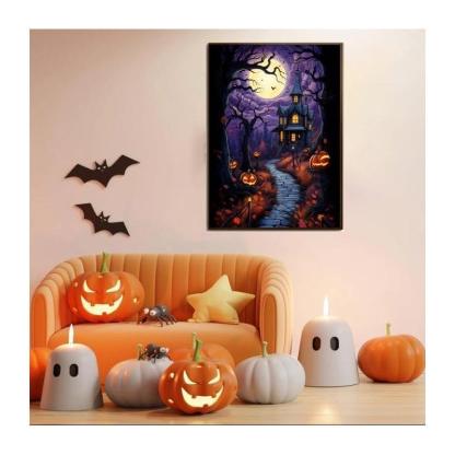 Halloween Castle Paint By Numbers Kit For Adults