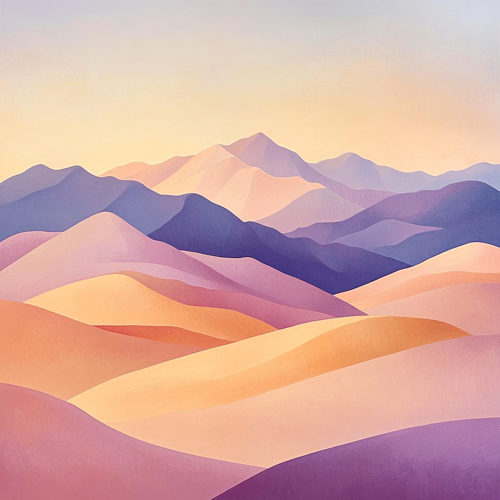 Georgia OKeeffe Inspired Desert Mountains At Sunrise Paint by numbers kits