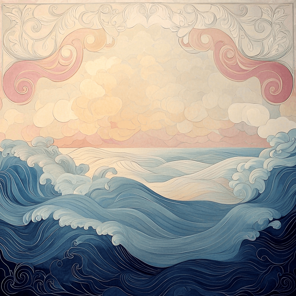 Alphonse Mucha Inspired Eternal Waves Painting By Numbers Kit