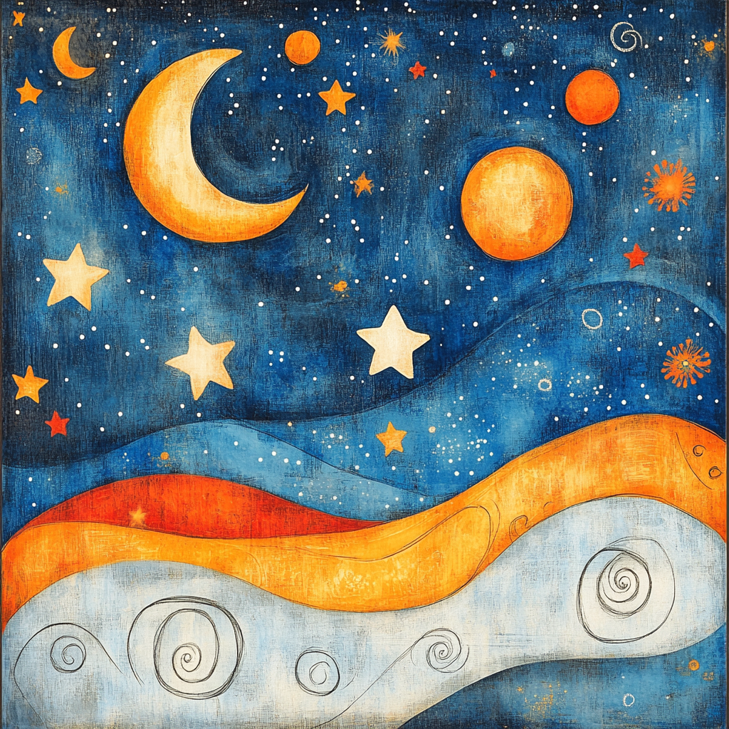 Joan Miró Inspired Celestial Dreams DIY paint by numbers